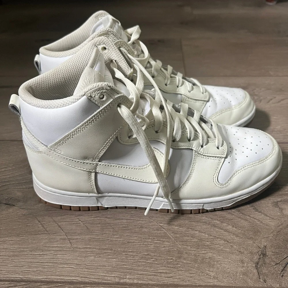 Nike Dunk High Sail Gum Women's‎ Size 9.5 Mens 8 Two Tone White Cream